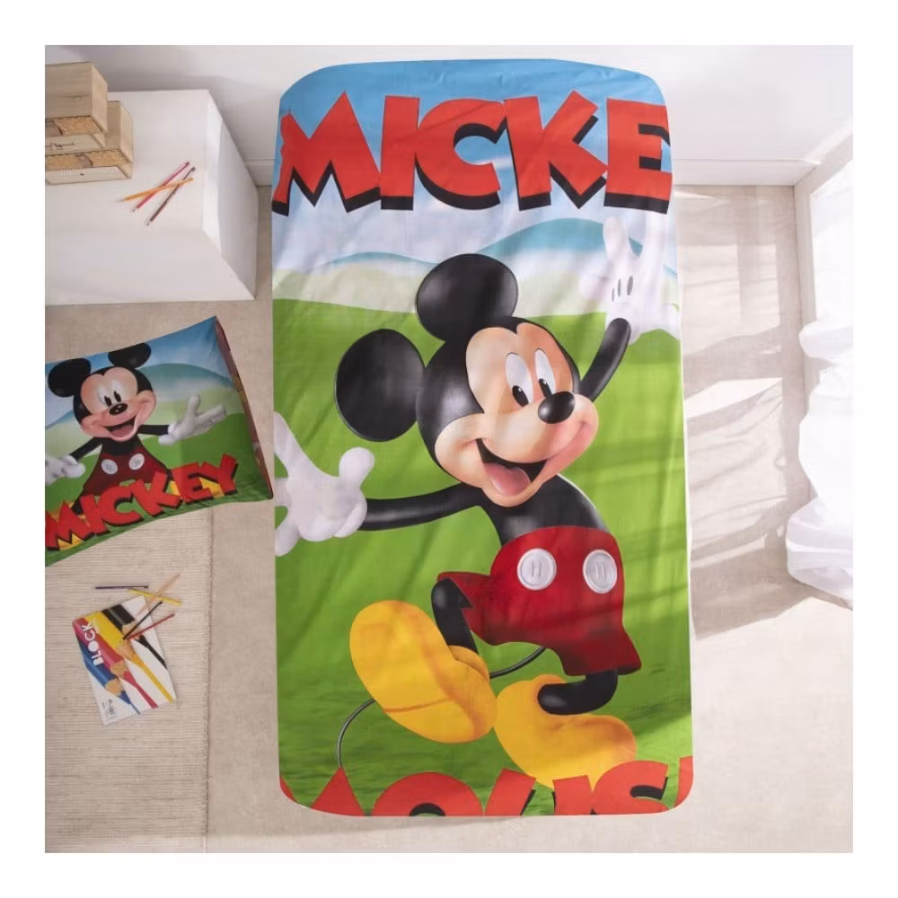 Disney Musse Pigg Trädgårdssängkläderset 140x200cm, 65x65 cm