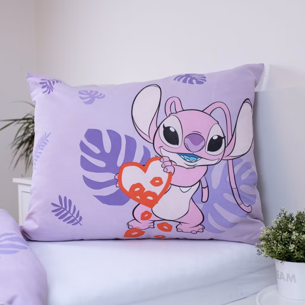 Disney Lilo och Stitch Kyss påslakansöverdrag 140x200cm, 70x90 cm
