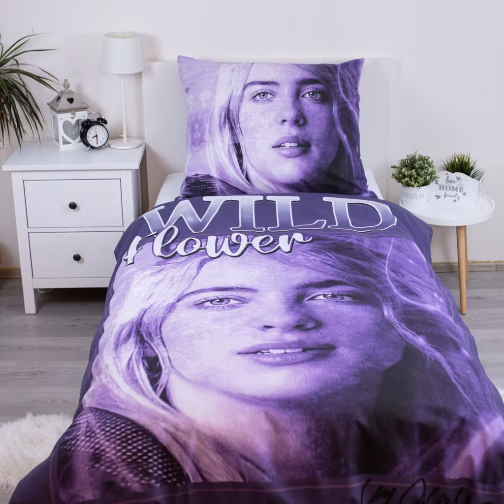 Billie Eilish Wild Flower bäddset 140x200cm, 70x90 cm
