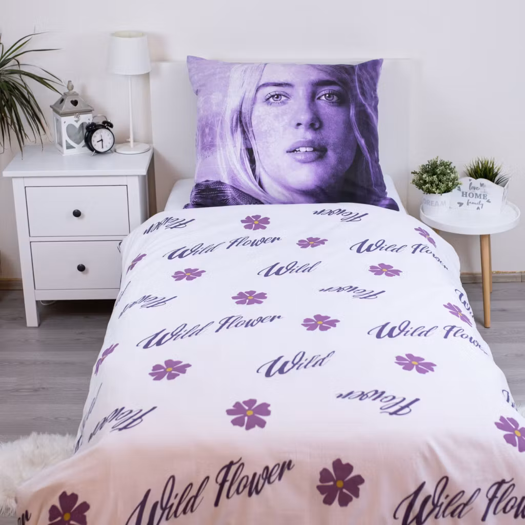 Billie Eilish Wild Flower bäddset 140x200cm, 70x90 cm