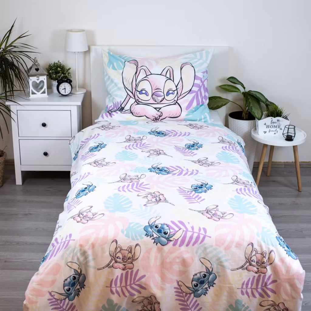 Disney Lilo och Stitch Leaves påslakansöverdrag 140x200cm, 70x90 cm