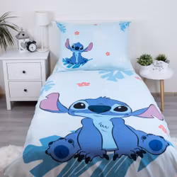 Disney Lilo og Stitch Blåt sengetæppe 140x200 cm, 70x90 cm