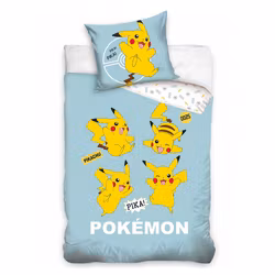 Pokémon Pika bäddset 140x200cm, 70x90 cm