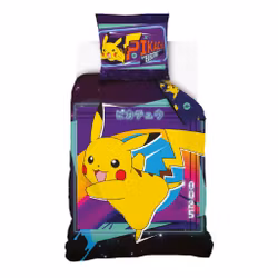 Pokémon Electric sengetøjssæt 140x200 cm, 70x90 cm