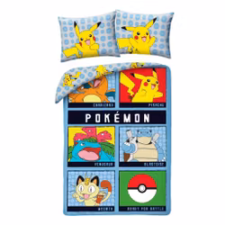 Pokémon Ready for Battle sengetøj 140x200 cm, 70x90 cm