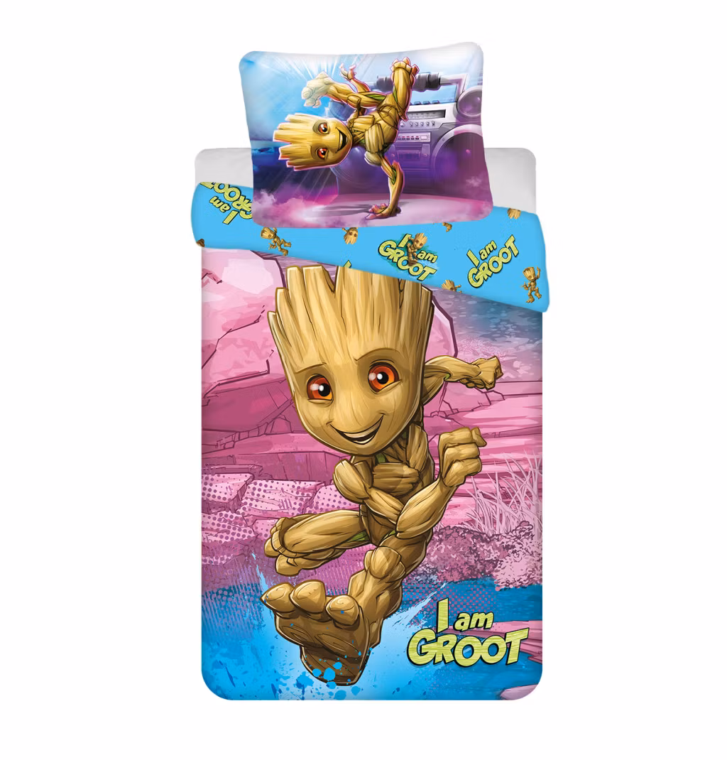 Guardians of the Galaxy I am Groot I am Groot bäddset 140x200cm, 70x90 cm