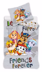 Paw Patrol gråt sengesæt 140x200 cm, 70x90 cm mikrofiber