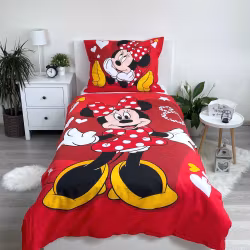 Disney Minnie Love & Stars sengetøj 140x200cm, 70x90 cm