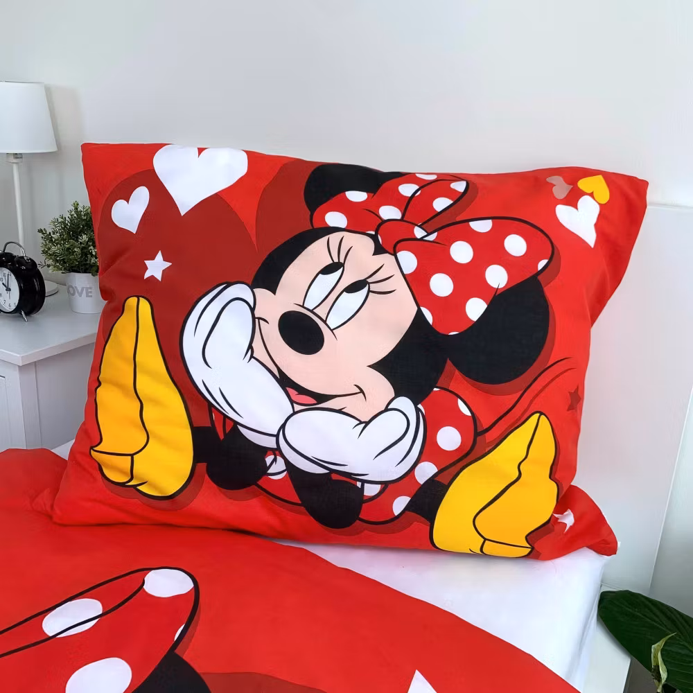 Disney Minnie Love & Stars sängkläder 140x200cm, 70x90 cm