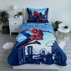 Spiderman Skyline sengetøjssæt 140x200 cm, 70x90 cm