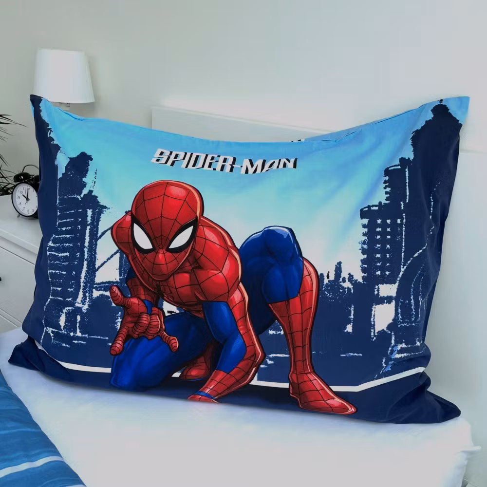 Spiderman Skyline bäddset 140x200cm, 70x90 cm