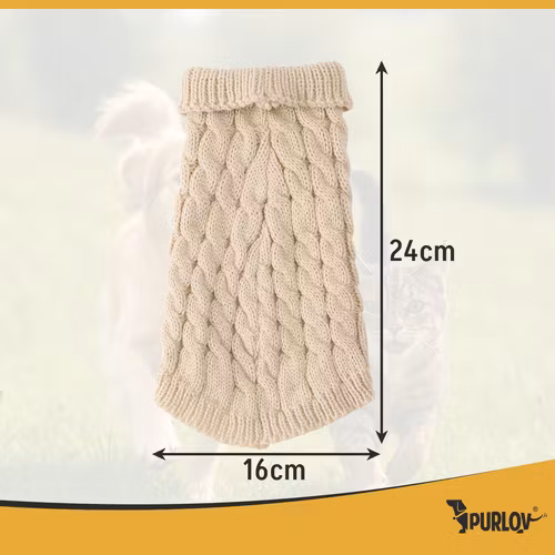 Hund kläder - kattkläder storlek S beige