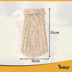 Hund kläder - kattkläder storlek S beige