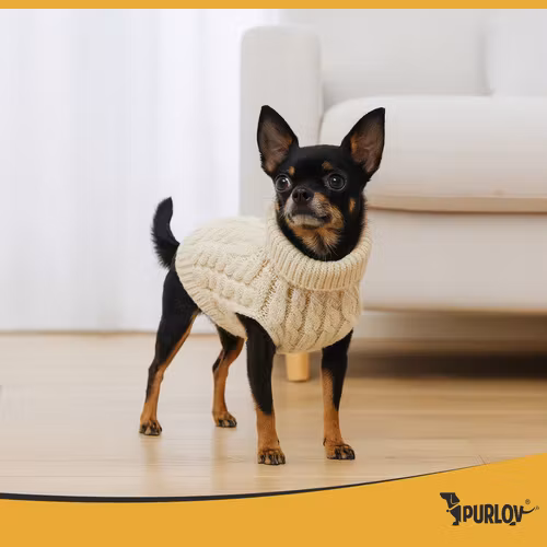 Hund kläder - kattkläder storlek S beige