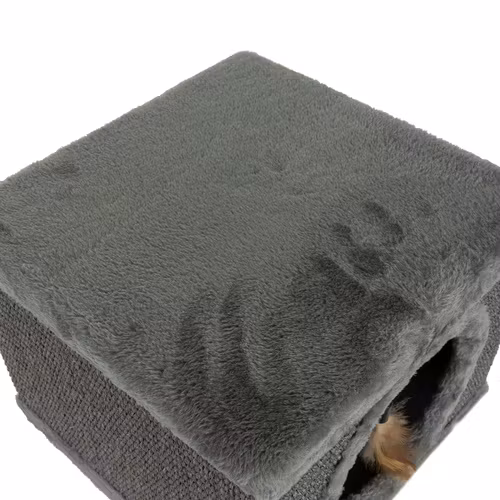 Katthus med bädd - 38 x 32 x 32 cm