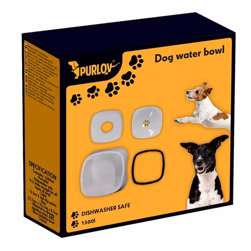 Hund- eller kattskål 1,5 l - Vattenskålar - set om 2