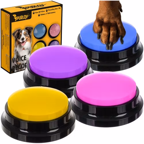 inspelade knappar för din hund