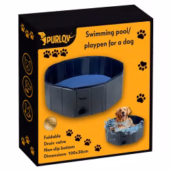 Hopfällbar hundpool / inhägnad 100x30 cm