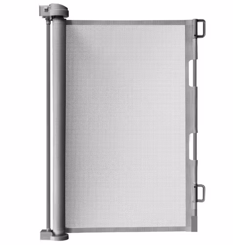 Säkerhetsgrind / Hundgrind / Rullgardinsgrind –Grå  85x157cm
