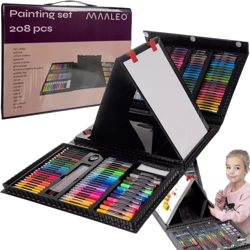 Painting set in suitcase - 208 pieces
