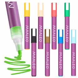 Akrylpenne, tuschpenne, vandtætte penne, sæt med 8 til sten