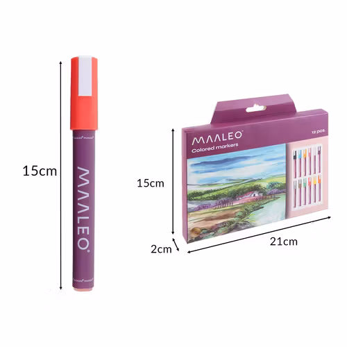 Akrylpennor 12 färger, vattentäta pennor, dekorativa pennor med färg