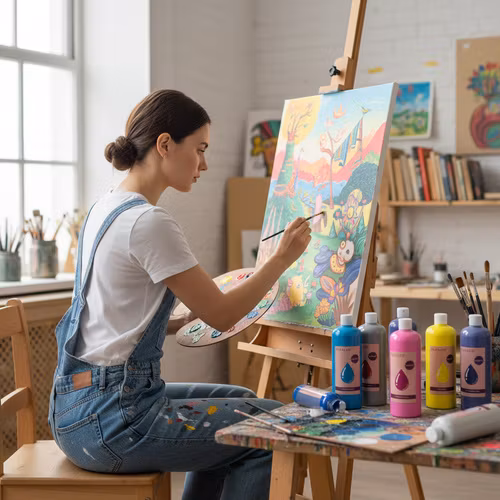 Posterfärger - set med 18 st x 500 ml