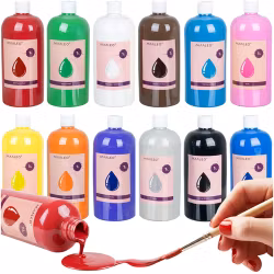 Plakatmaling - sæt med 12 x 1L