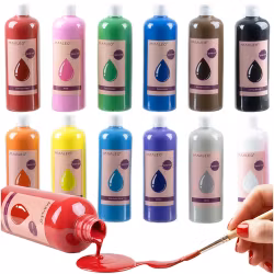 Posterfärger - set med 12 x 500 ml