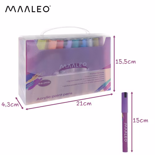 Akrylpennor - set med 24