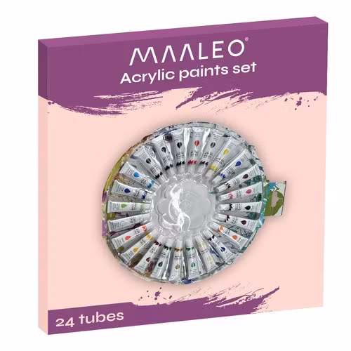 Akrylfärger 12 ml - set med 24 färger