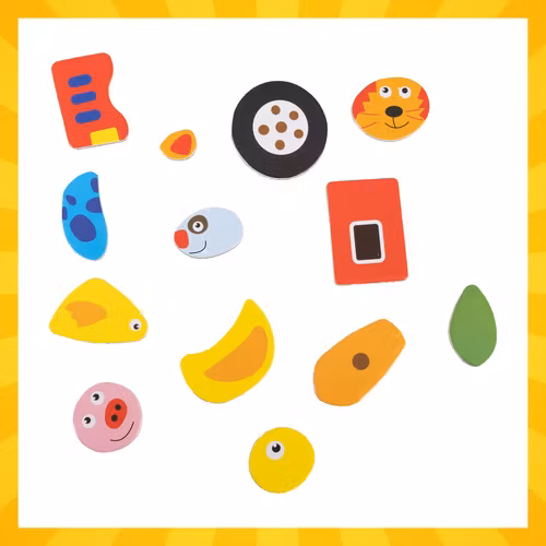 Magnetisk Läroplan, Dubbelsidig, 108 Delar, i Presentask