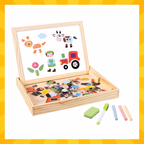 Magnetisk Läroplan, Dubbelsidig, 108 Delar, i Presentask