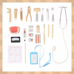 Läkarväska för barn, Little Dentist Set, 24 delar i -första hjälpen-kit som present.