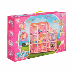 Dockhus i 3 våningar med balkong + docka + 22 möbler