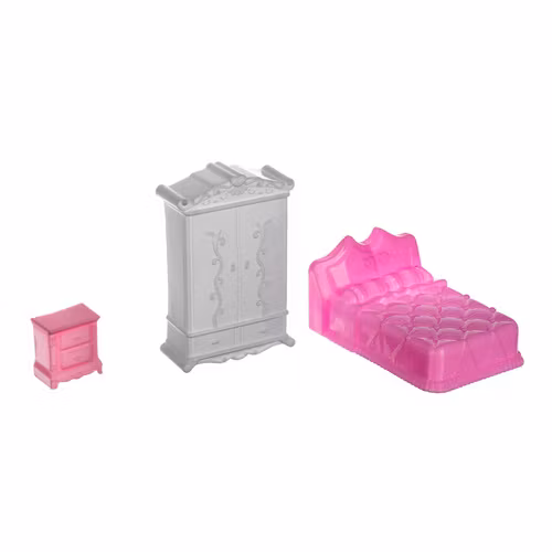 Dockhus i 3 våningar med balkong + docka + 22 möbler