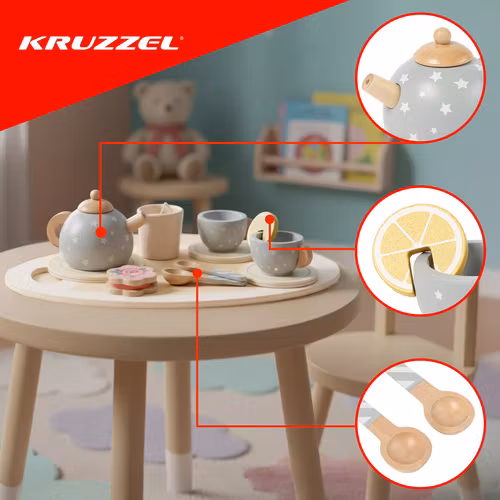 Barnens teservis grå