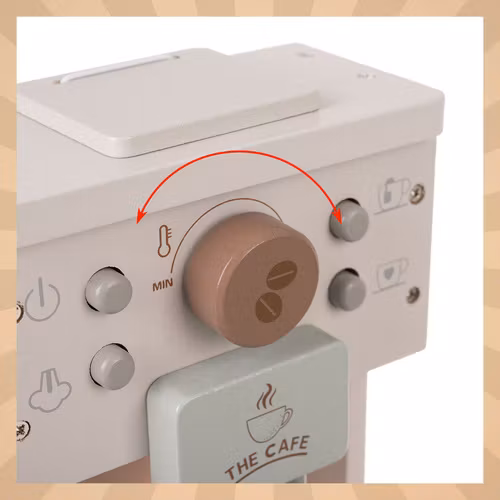 Träkaffebryggare för barn + tillbehör - Kreativ leksak att ge bort