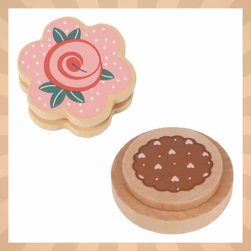 Barnteservis grön  barnköksset - bricka, tekanna, koppar, skedar - lektillbehör