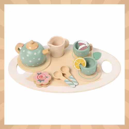 Kruzzel Stor Trä Teservis - Barnlekset + Kakfat