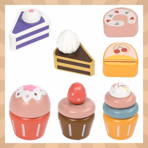 Kruzzel Stor Trä Teservis - Barnlekset + Kakfat