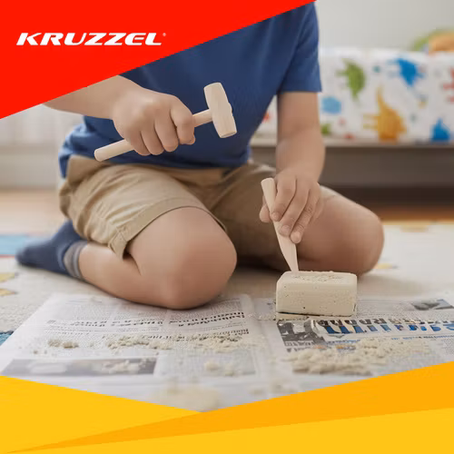 Kruzzel 5-i-1 dinosaurieutgrävningsset, fossilgruva för barn