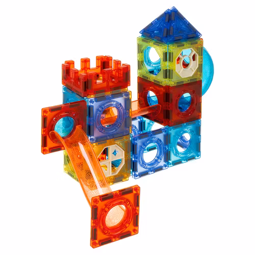 Magnetiska klossar - bollbana 96 delar