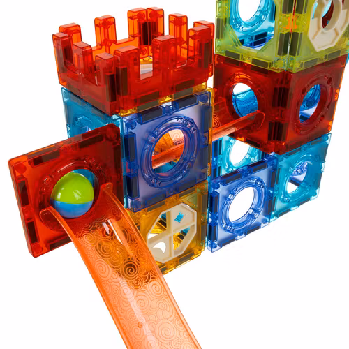 Magnetiska klossar - bollbana 96 delar