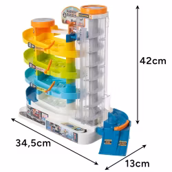 Interaktiv Stor Bilparkeringsbana med Hissgarage