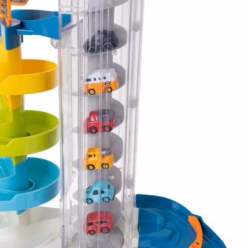 Interaktiv Stor Bilparkeringsbana med Hissgarage