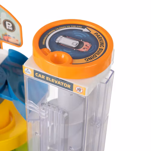 Interaktiv Stor Bilparkeringsbana med Hissgarage