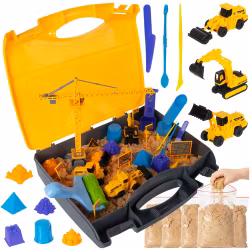 Kreativ Sand med XXL Byggset, Sandlåda i Resväska