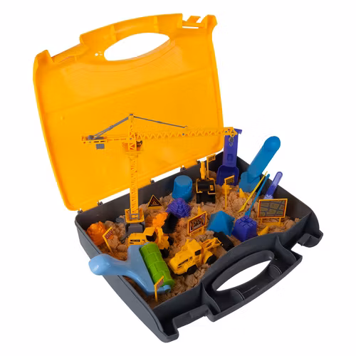Kreativ Sand med XXL Byggset, Sandlåda i Resväska