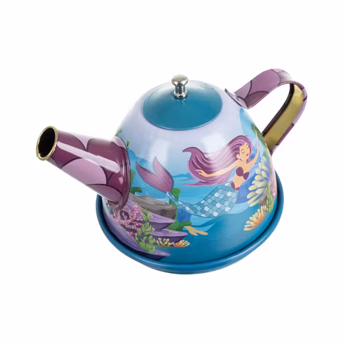 Barn te och kaffeset, koppar, träset, tillbehör